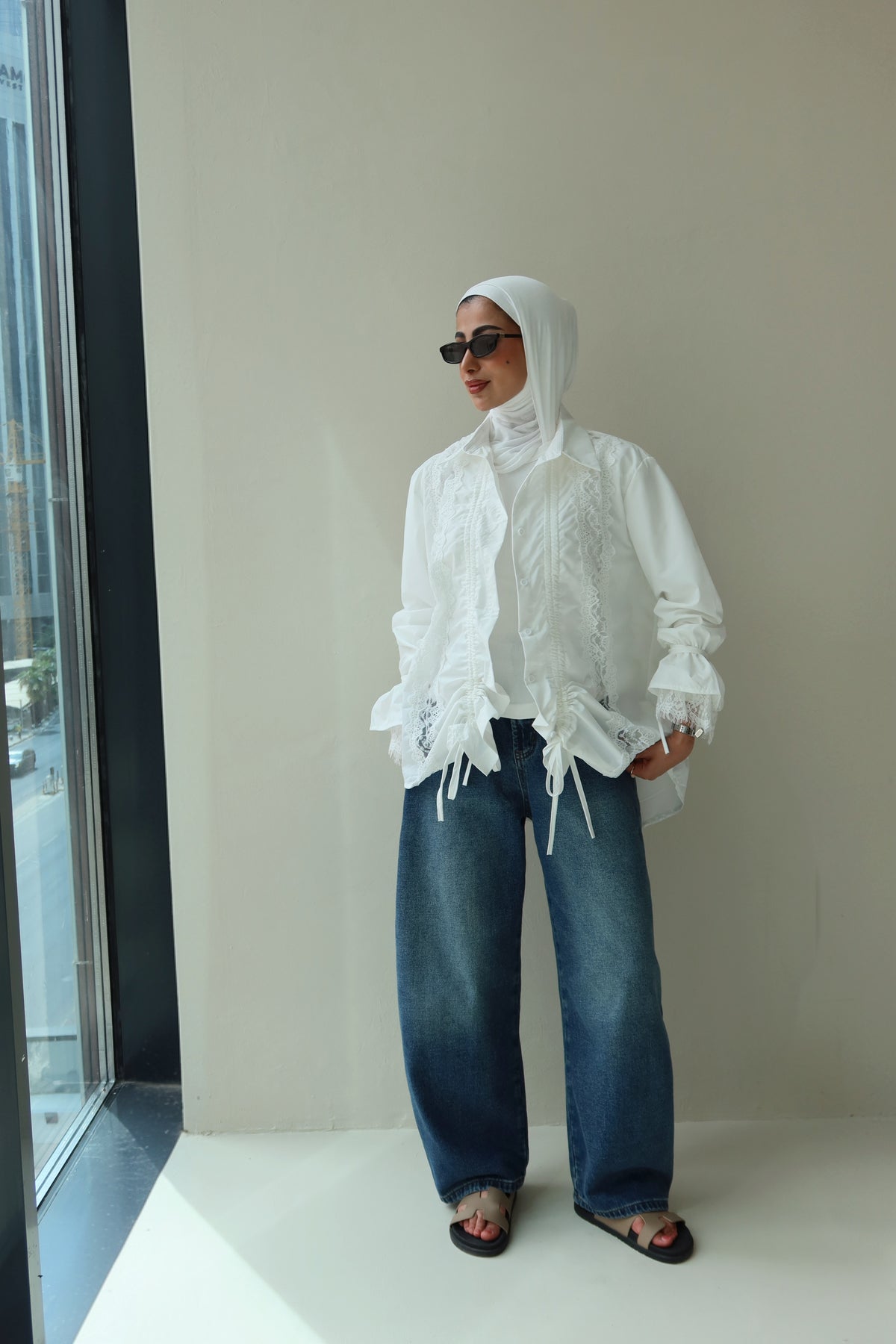 Lace shirt ( white )