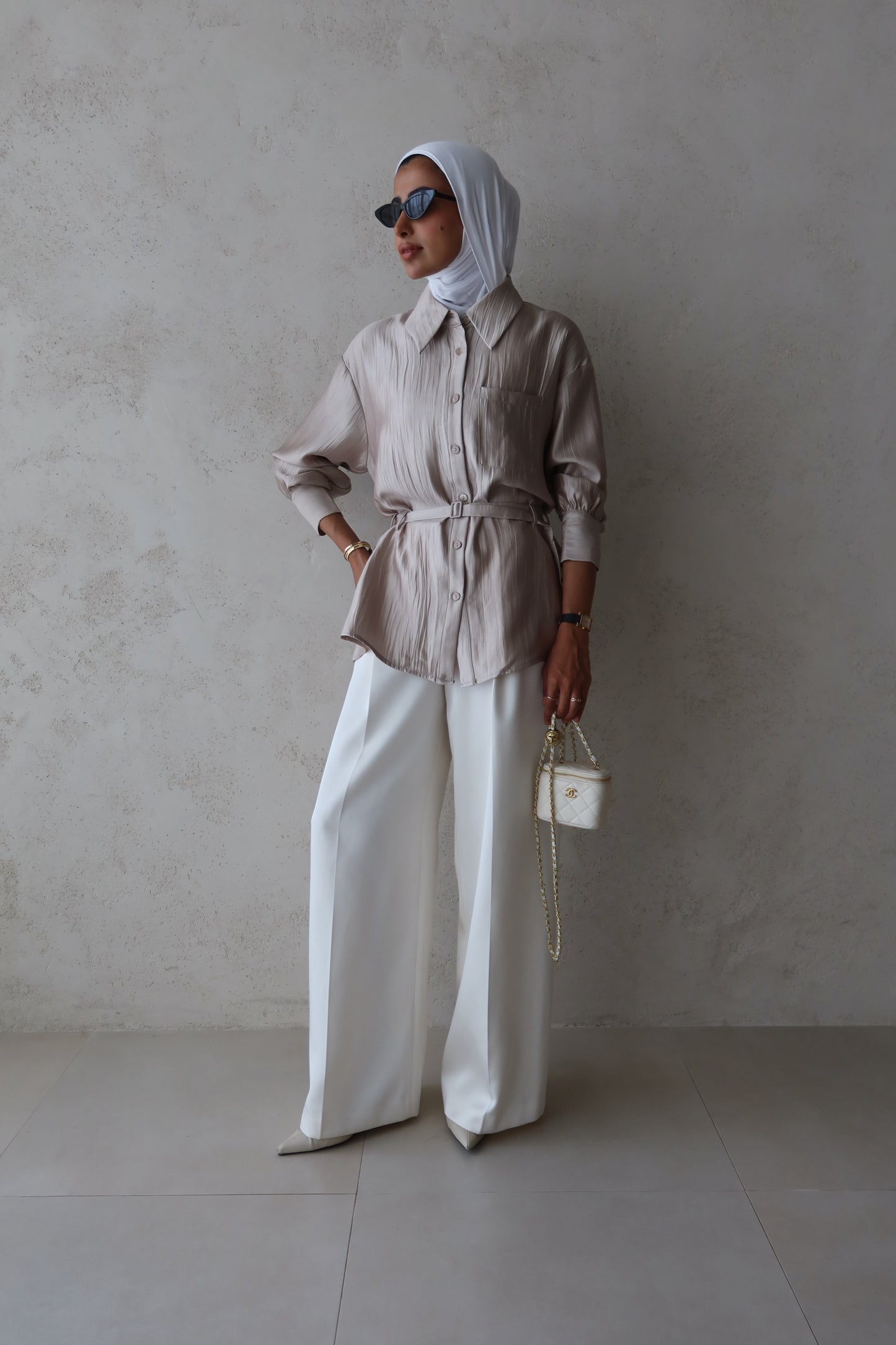 Taupe shirt