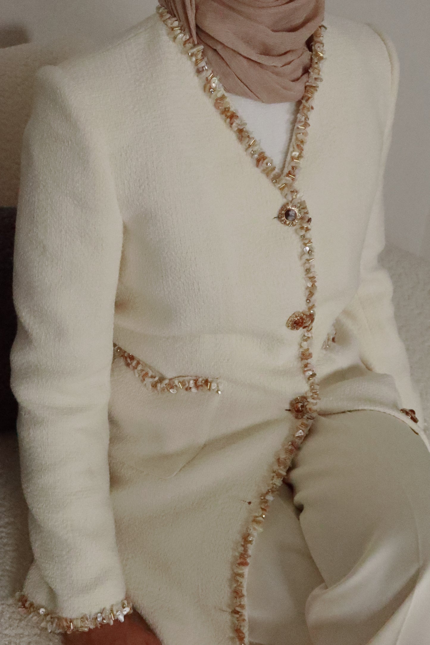 Ivory Tweed Jacket