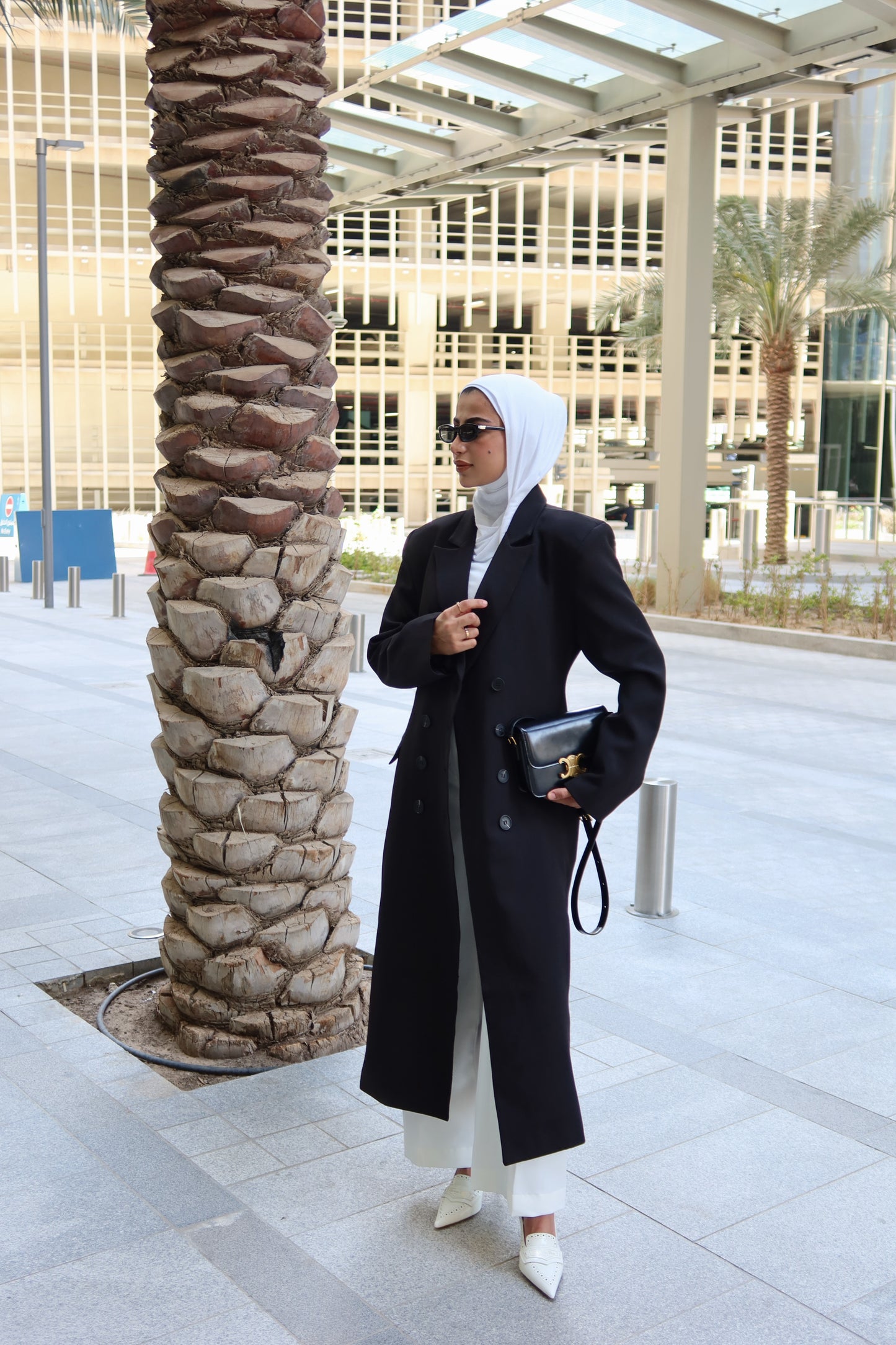 Black long-line blazer