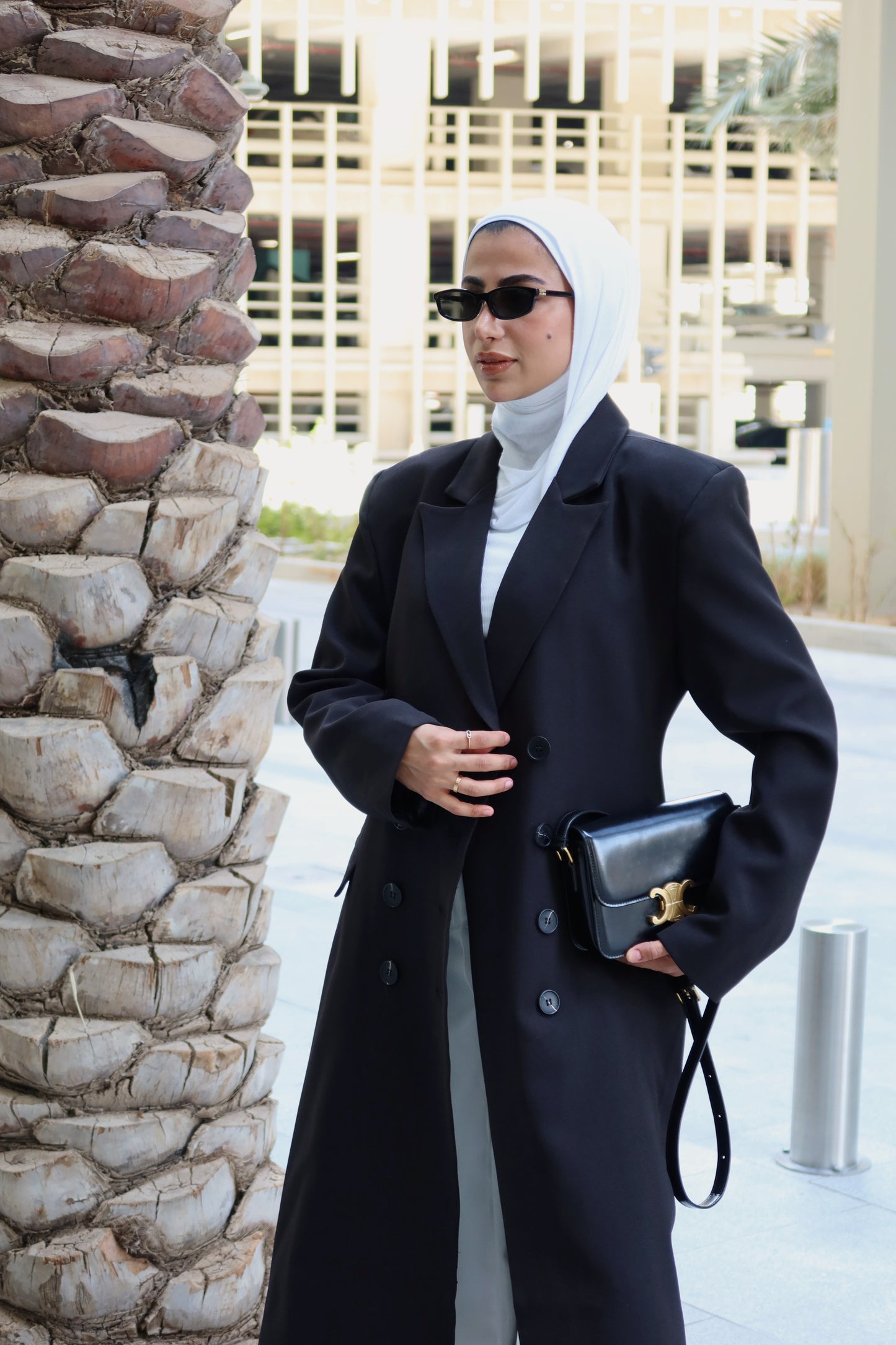 Black long-line blazer