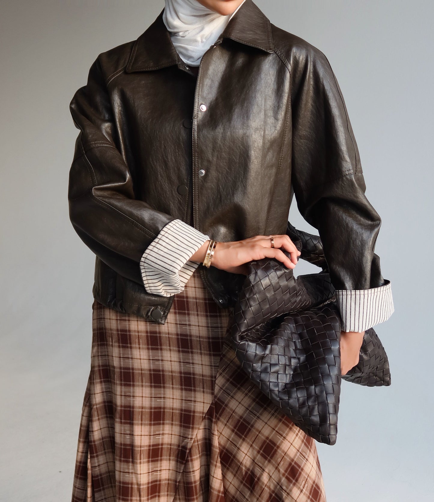 Espresso leather jacket