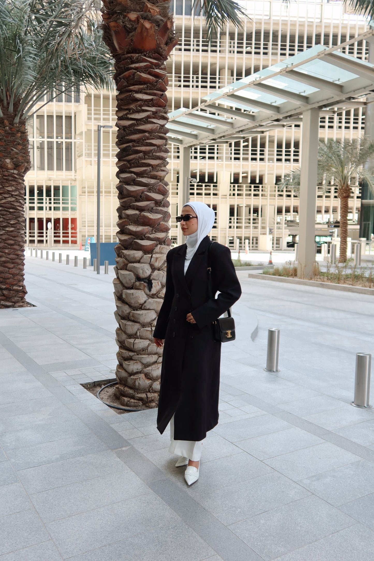 Black long-line blazer