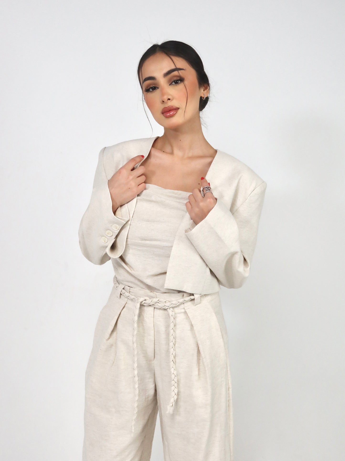 Ecru 3 Pieces Set بدلة ٣ قطع