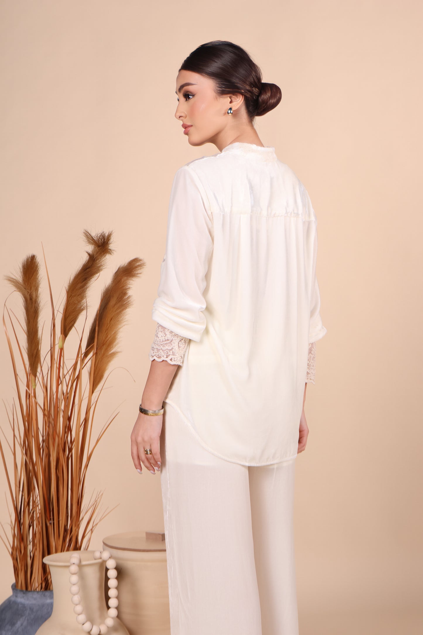 Lace Velvet Set - Top & Trouser