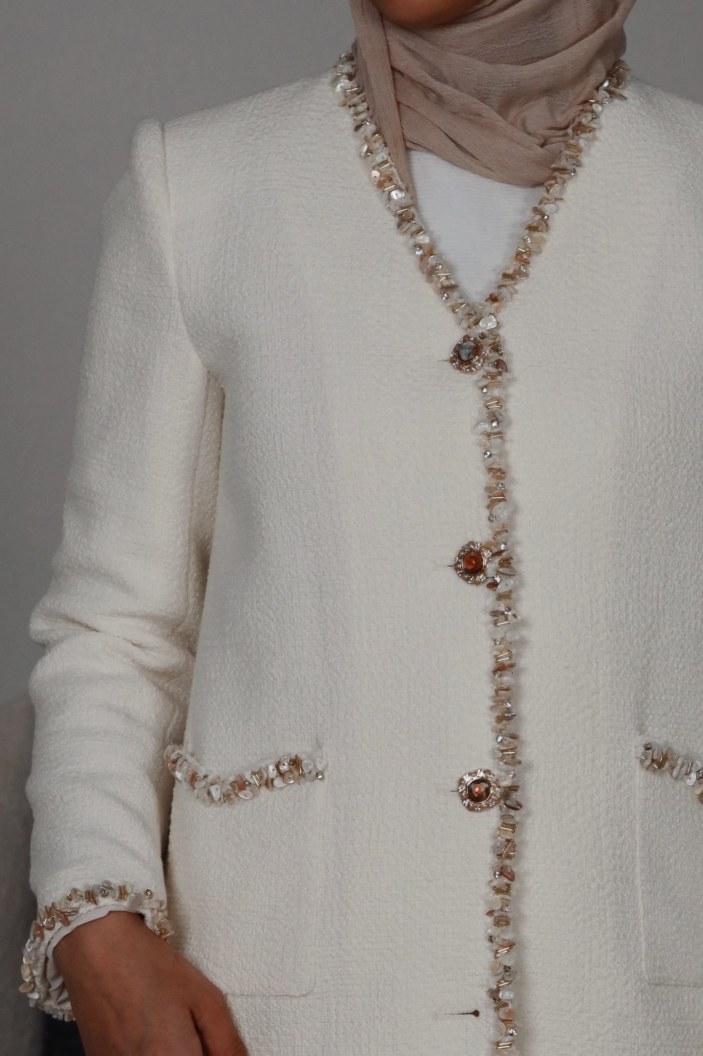 Ivory Tweed Jacket