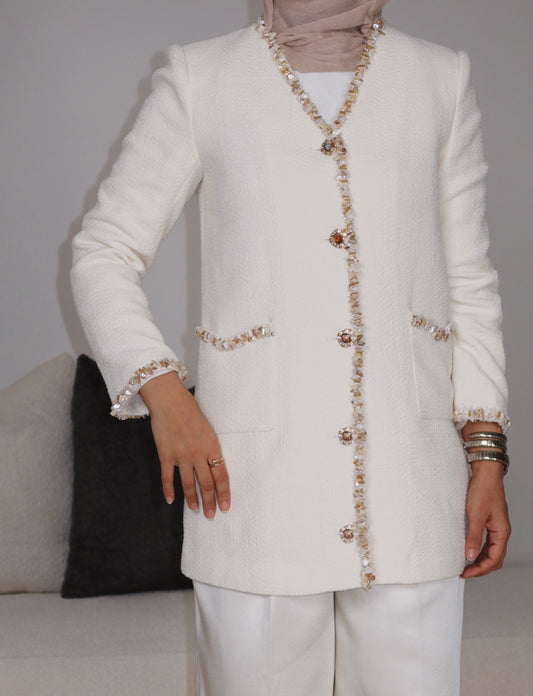 Ivory Tweed Jacket