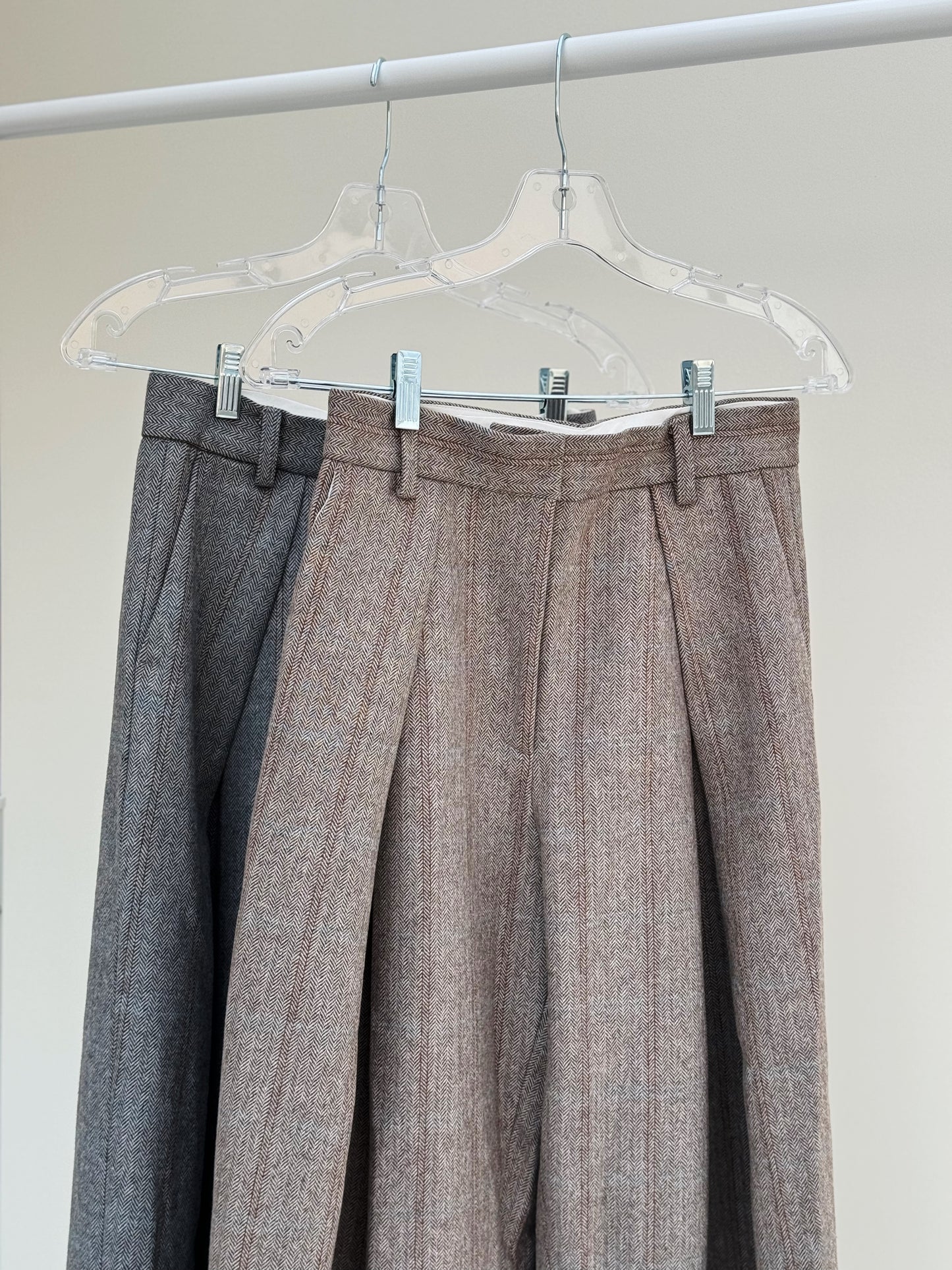 Plaid Wool Trouser