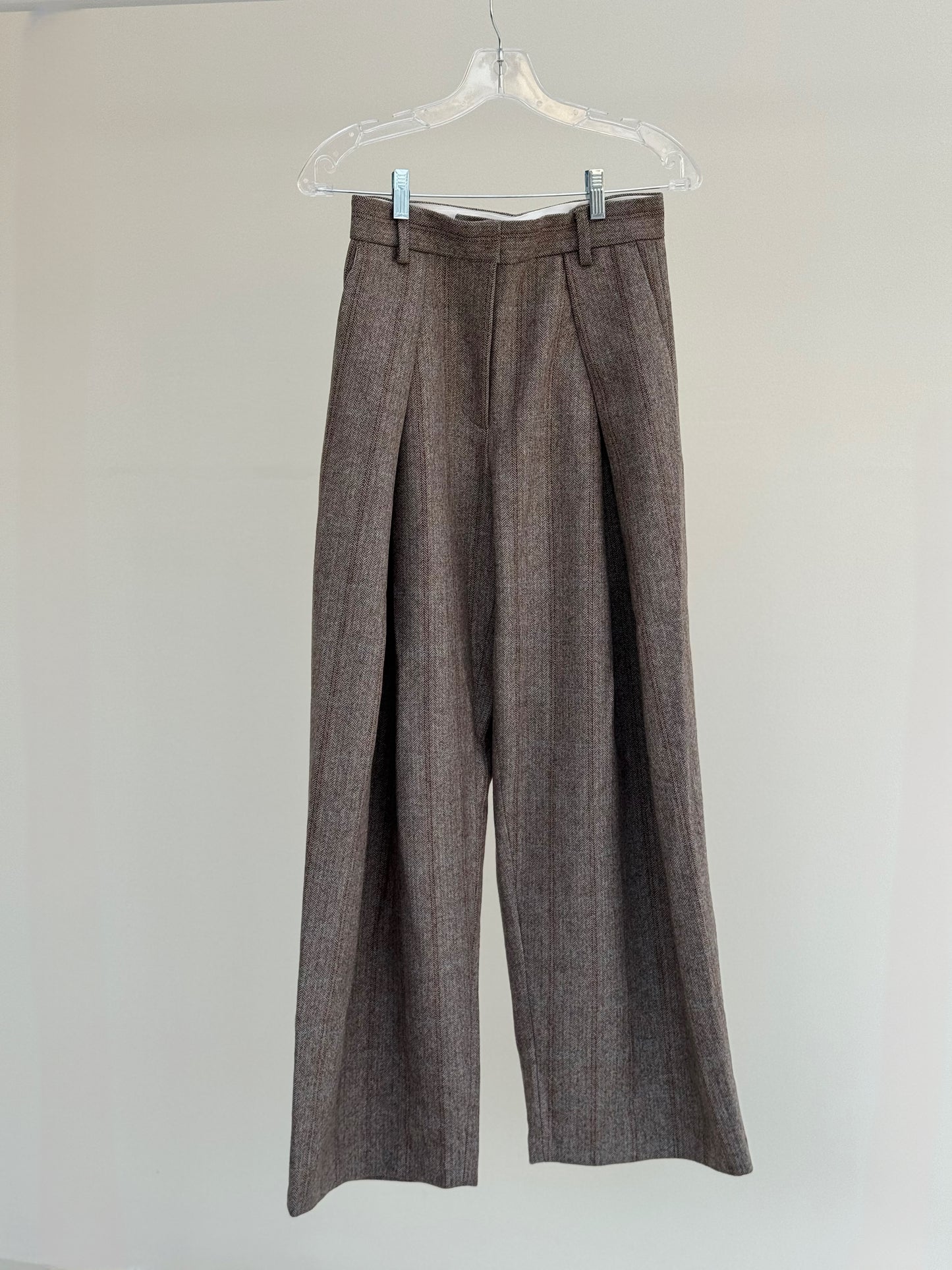 Plaid Wool Trouser