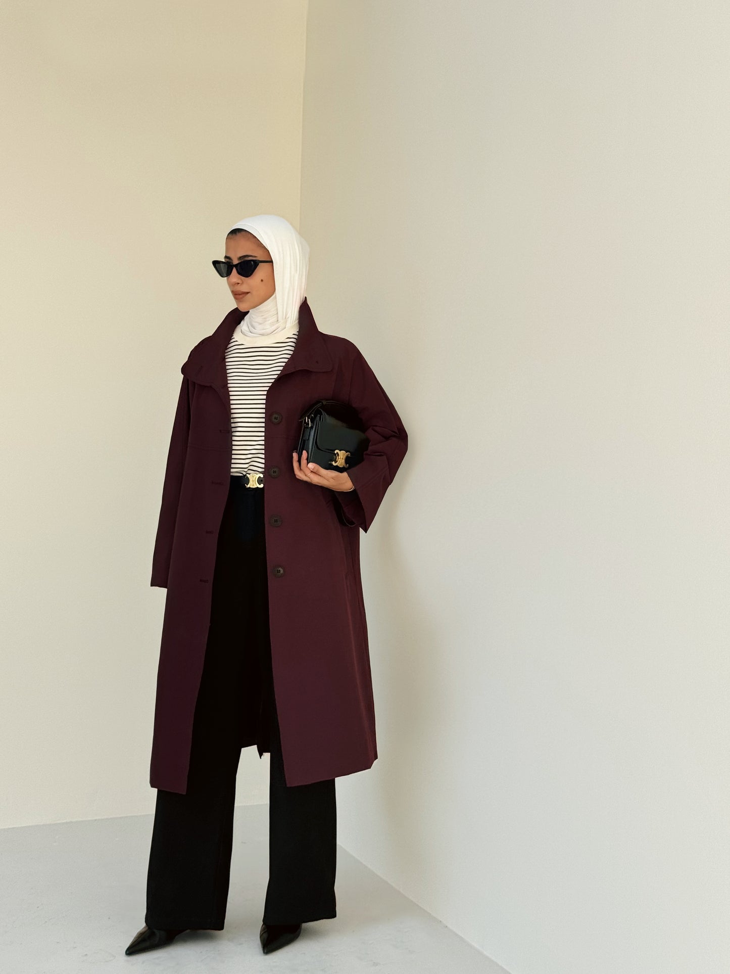 Burgundy Trench coat