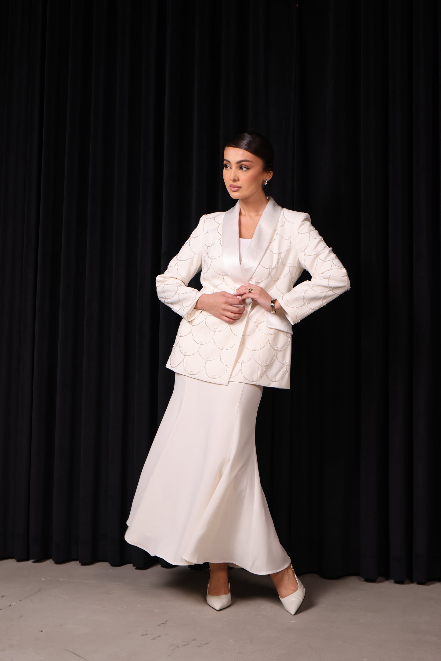 Embellished Set (Off White )