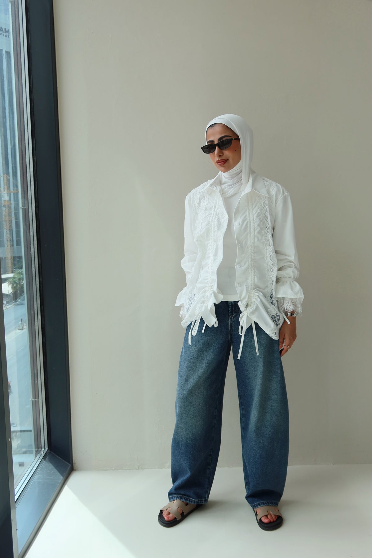 Lace shirt ( white )