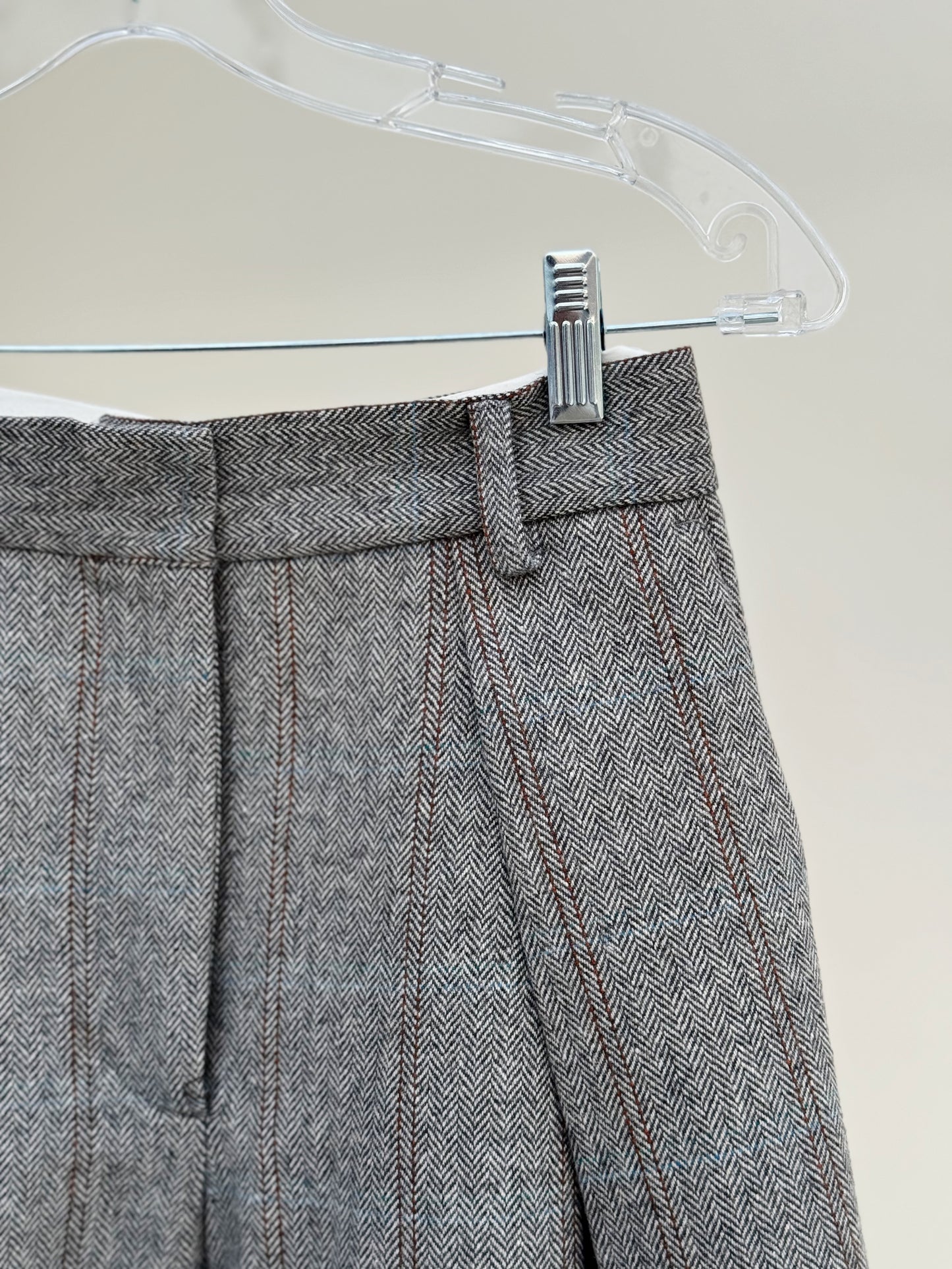 Plaid Wool Trouser