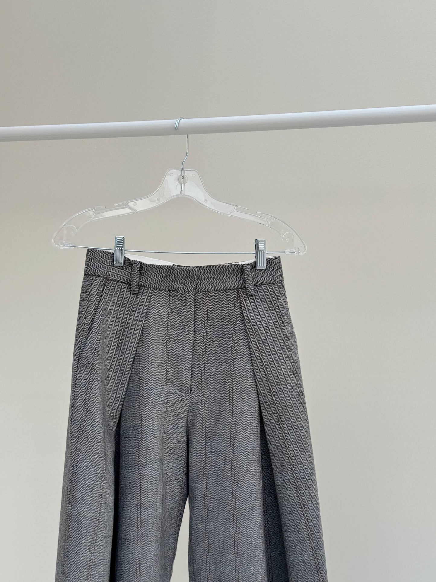 Plaid Wool Trouser