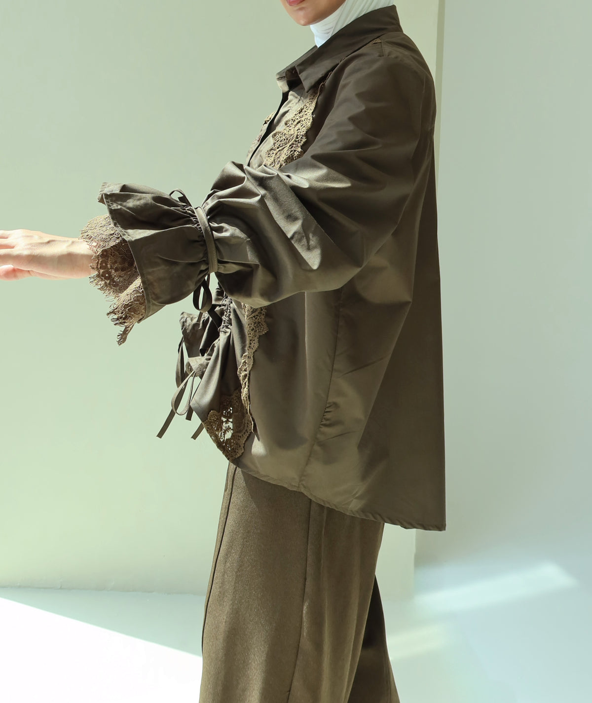 Lace shirt ( olive )
