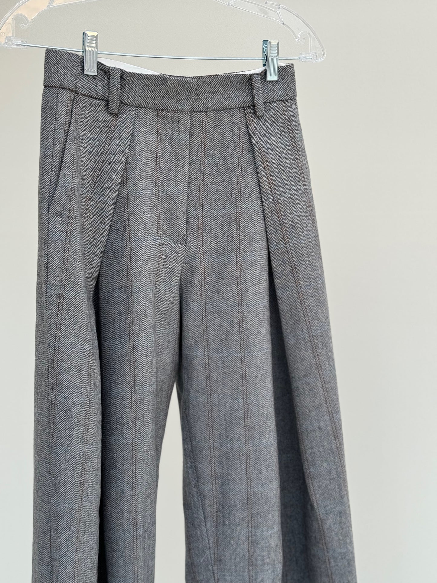 Plaid Wool Trouser