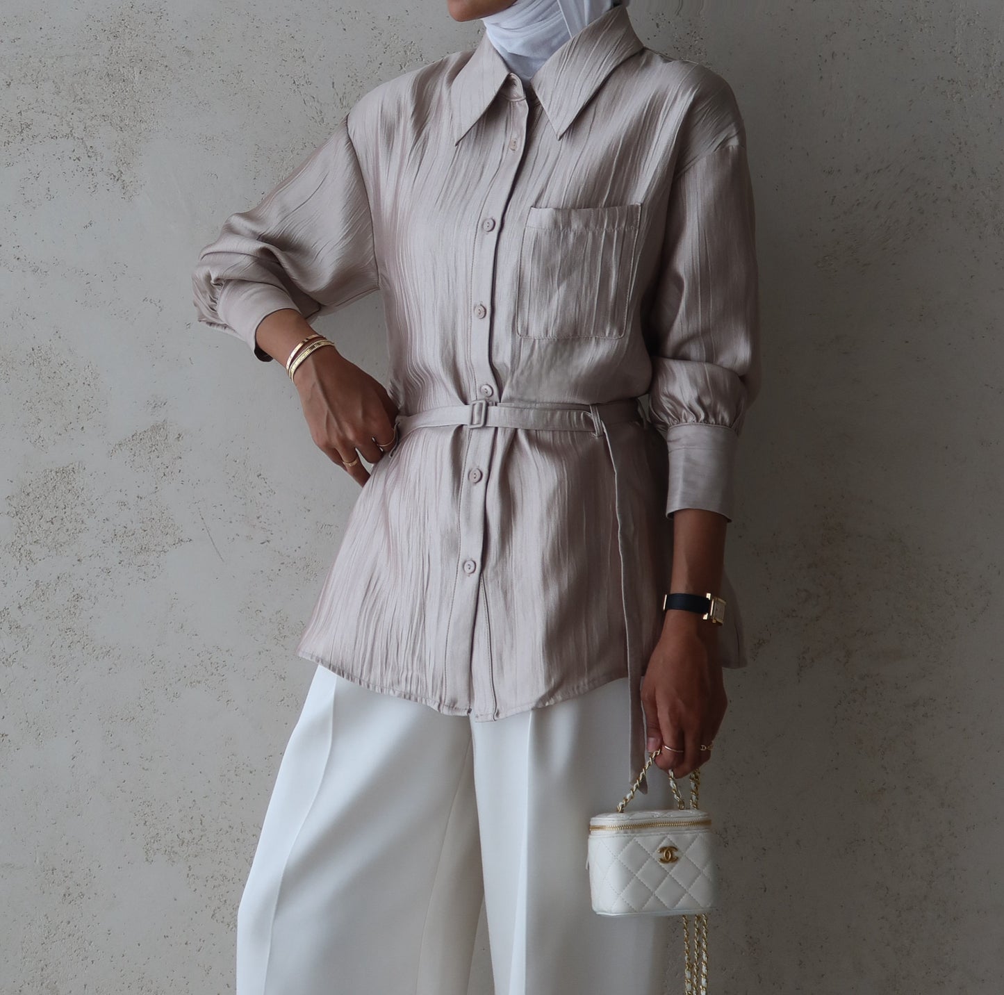 Taupe shirt