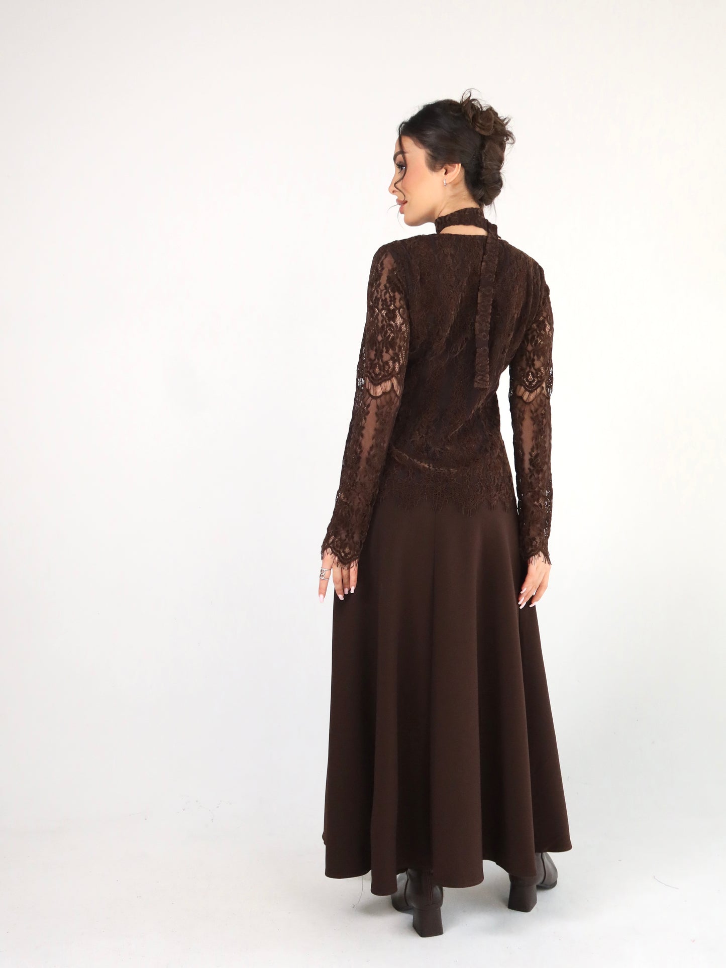 Brown skirt  - تنورة فقط