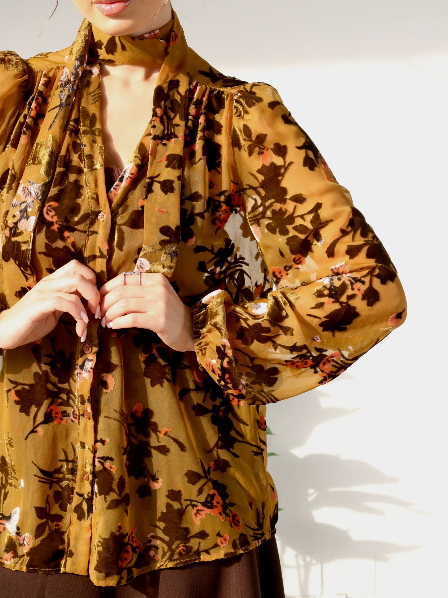 Velvet printed shirt