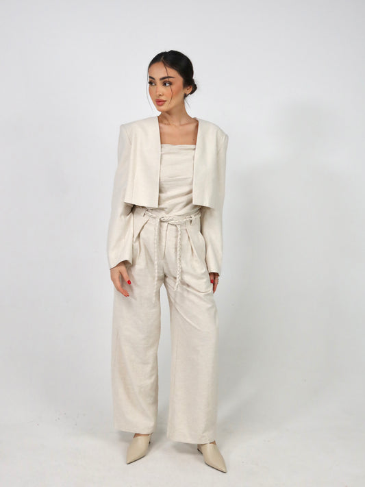 Ecru 3 Pieces Set بدلة ٣ قطع