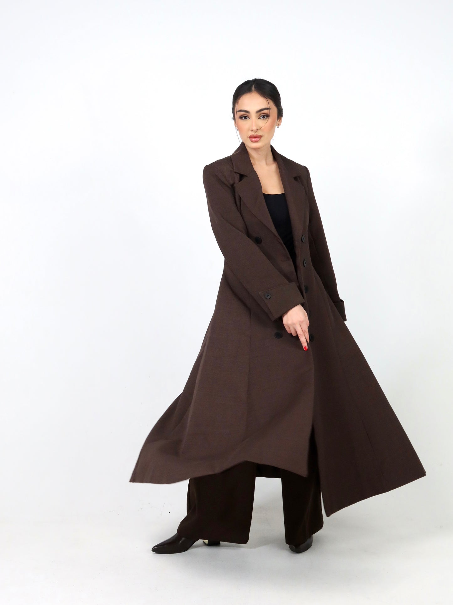 Brown long blazer